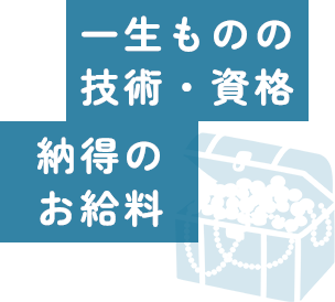 一生ものの技術・資格、納得のお給料